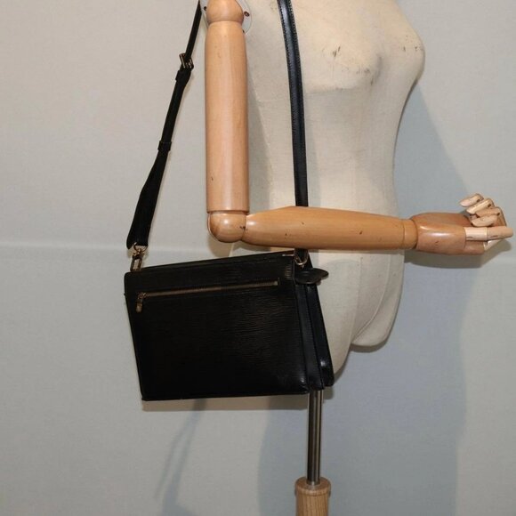 LOUIS VUITTON Epi Angian Shoulder Bag 2way Black - Picture 1 of 16